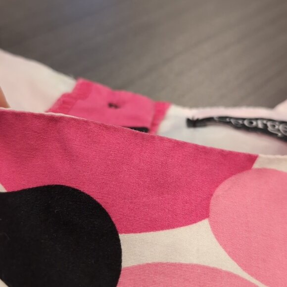 3/$20 George Fit & Flare Party Dress Tulle Circle Print Ribbon Tie Sleeveless - Picture 12 of 13